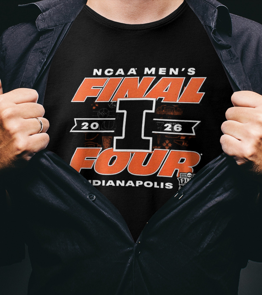 NCAA Men's Final Four 2026 Illinois Fighting Illini Indianapolis Basketball T-Shirt
