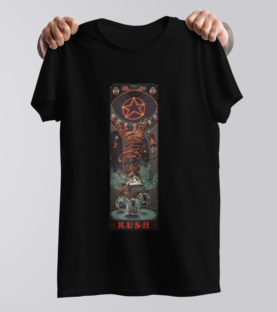 Rush 2112 50th Anniversary Celebration Red Star Fantasy T-Shirt