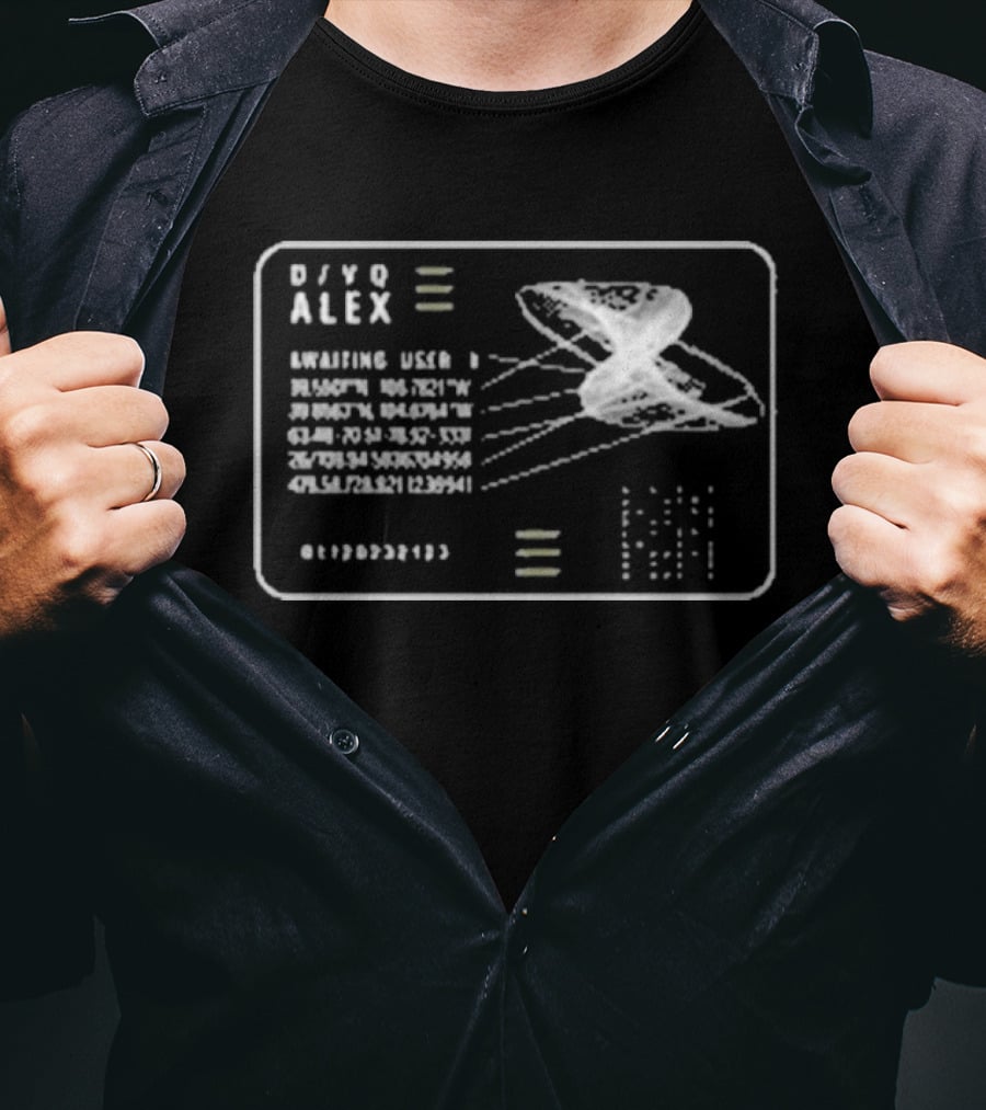 Alex Paradise Membership Card Hulu Edition With Spaceship T-Shirt