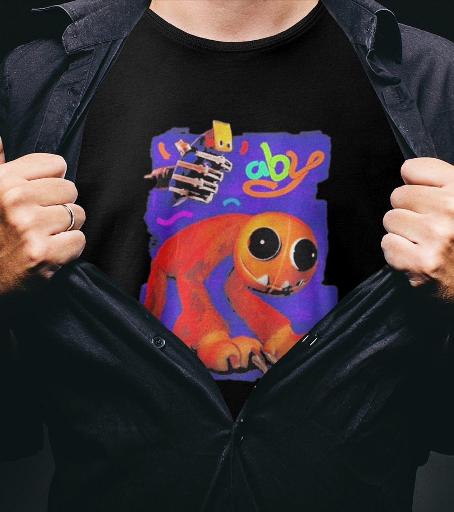 April Fools Shaved Yarnaby Aby Colorful Monster Orange Creature T-Shirt