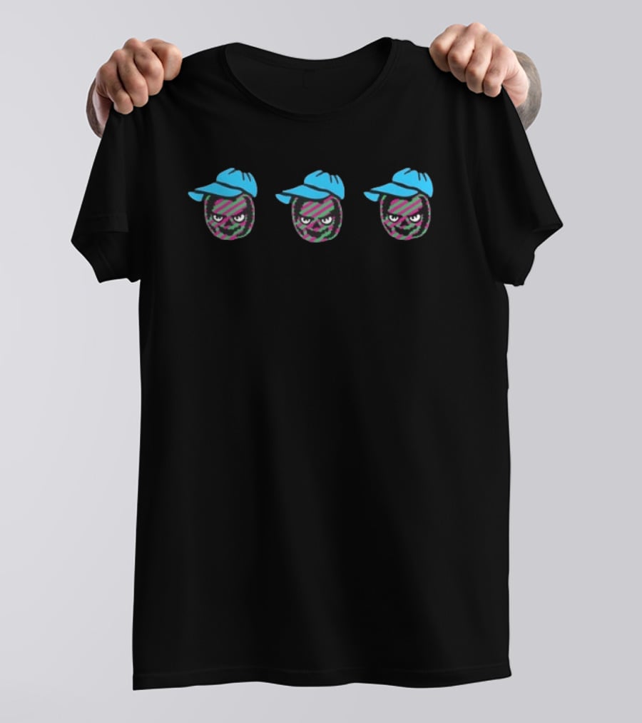 Billionaire Boys Club Ice Cream Cherry Gang Blue Hat Striped Face T-Shirt