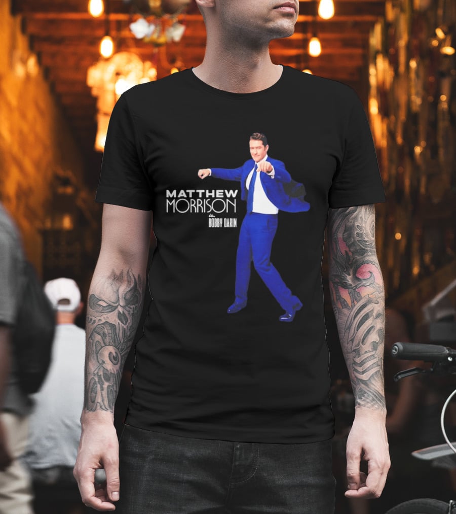 Just In Time Matthew Morrison Is Bobby Darin Bold Blue Suit Dance T-Shirt