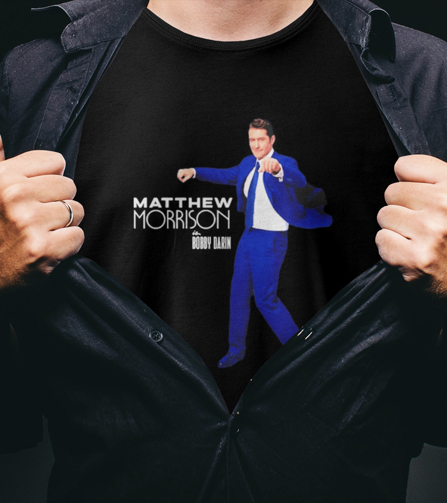 Just In Time Matthew Morrison Is Bobby Darin Bold Blue Suit Dance T-Shirt