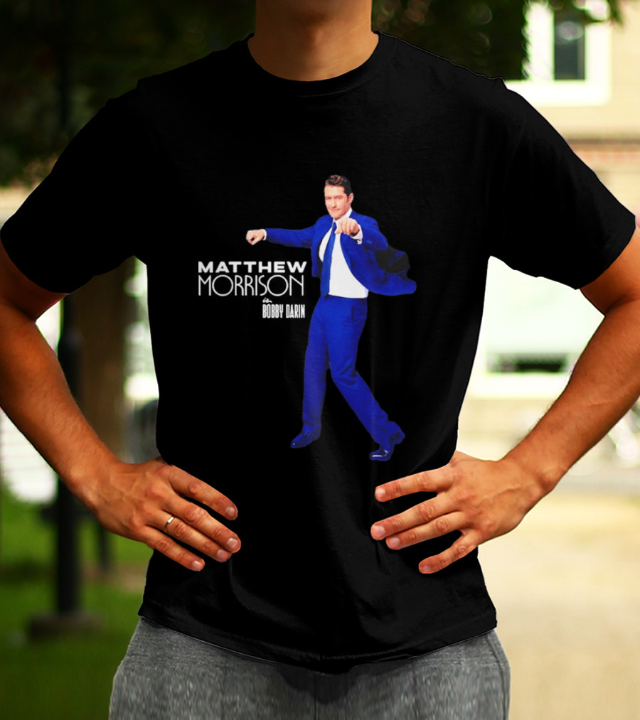 Just In Time Matthew Morrison Is Bobby Darin Bold Blue Suit Dance T-Shirt