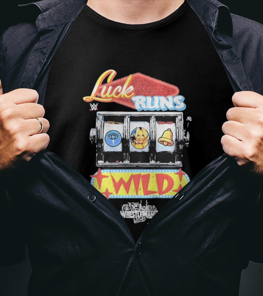 WrestleMania Vegas Slot Machine Luck Runs Wild T-Shirt