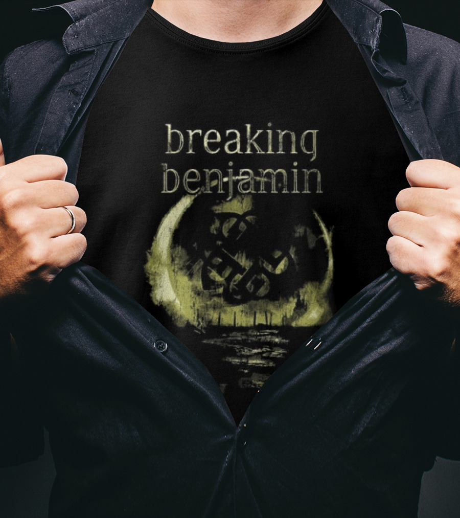 Breaking Benjamin 10 Years Dark Before Dawn Moon T-Shirt