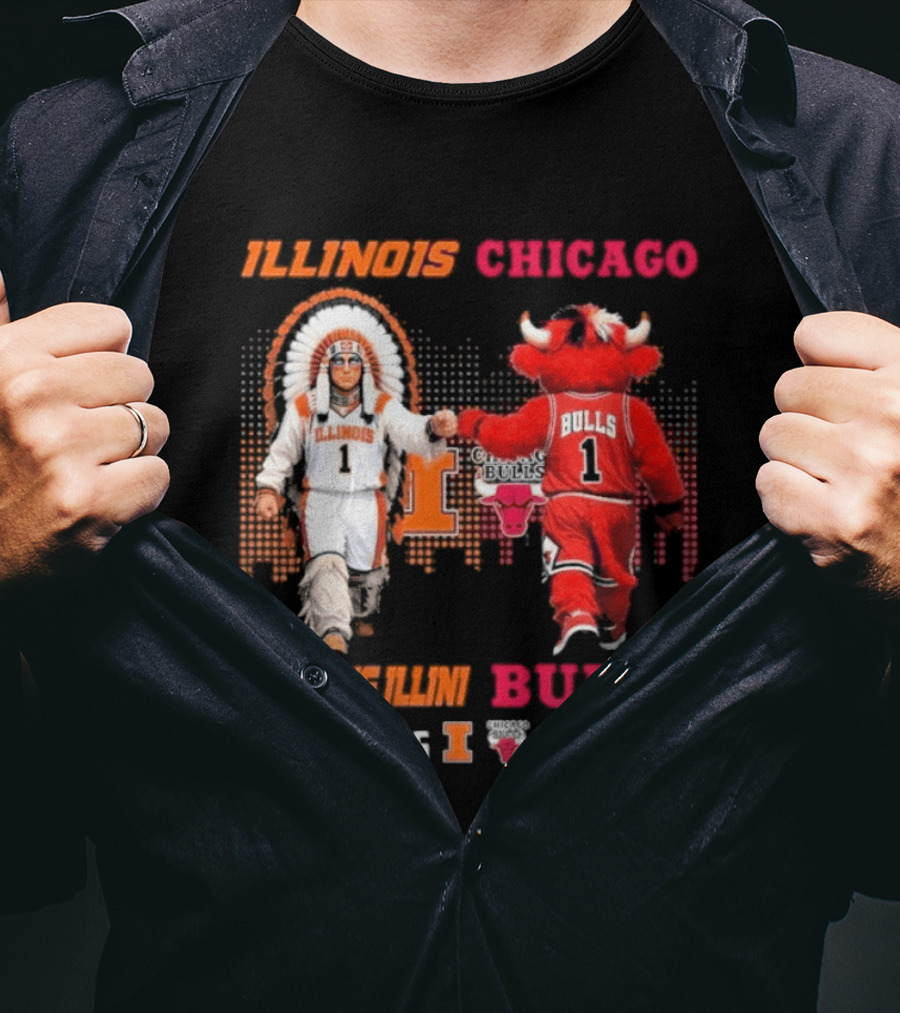 Illinois Fighting Illini On Saturdays Chicago Bulls On Sundays T-Shirt