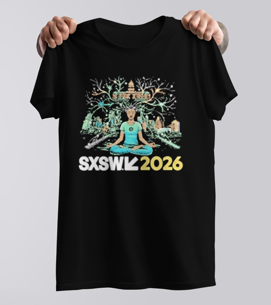 SXSW 2026 Meditative Yoga Retreat Mystical Tree T-Shirt