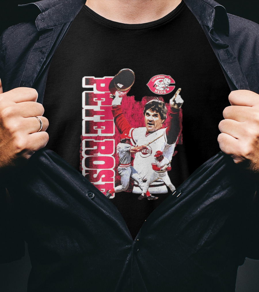 Pete Rose Cincinnati Reds Cooperstown Collection Players T-Shirt
