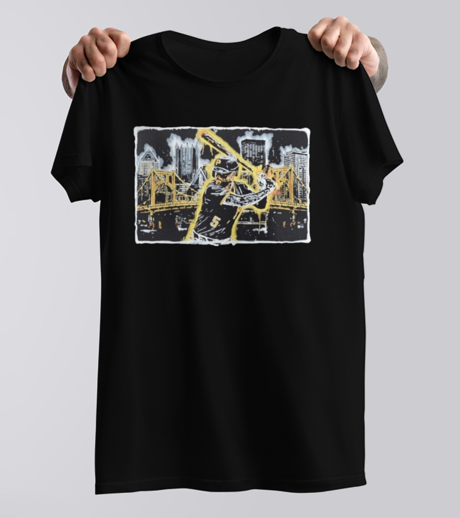 Pittsburgh Pirates It Was All YelLOWE Cityscape Baseball Scene T-Shirt