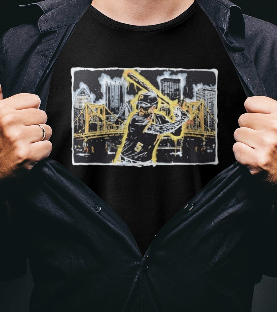 Pittsburgh Pirates It Was All YelLOWE Cityscape Baseball Scene T-Shirt