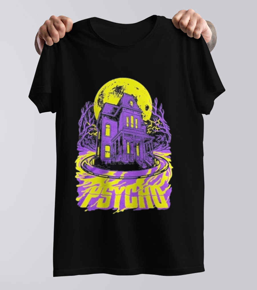 Psycho Forever Haunted House Neon Moon T-Shirt
