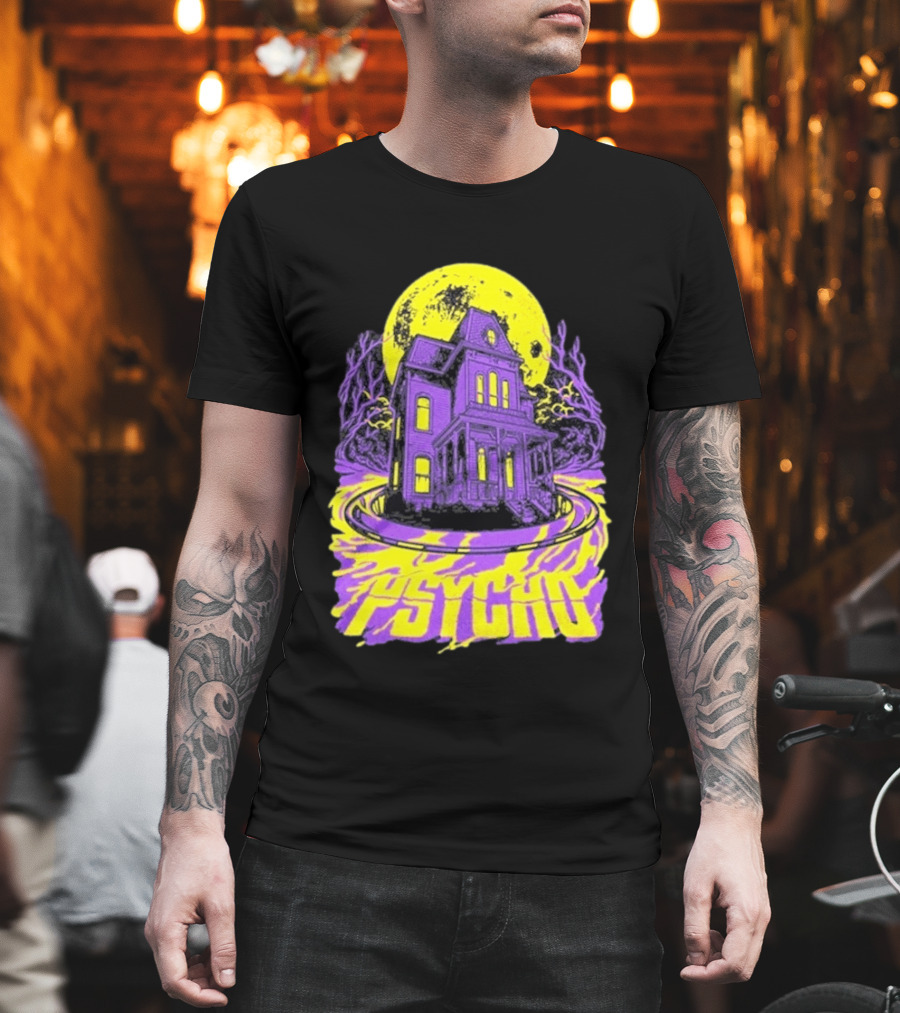 Psycho Forever Haunted House Neon Moon T-Shirt