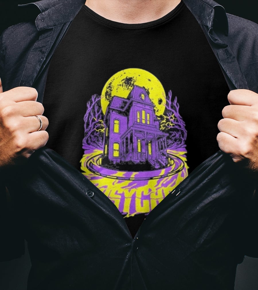 Psycho Forever Haunted House Neon Moon T-Shirt