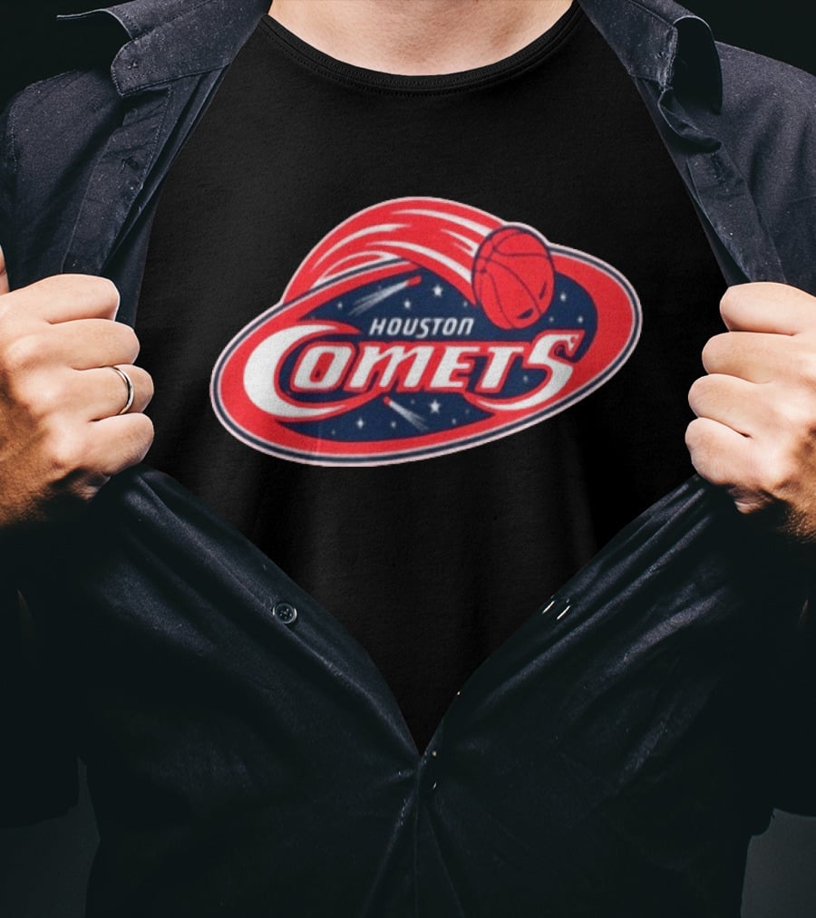 Red Vanvleet Rockin A Houston Comets Basketball Team T-Shirt