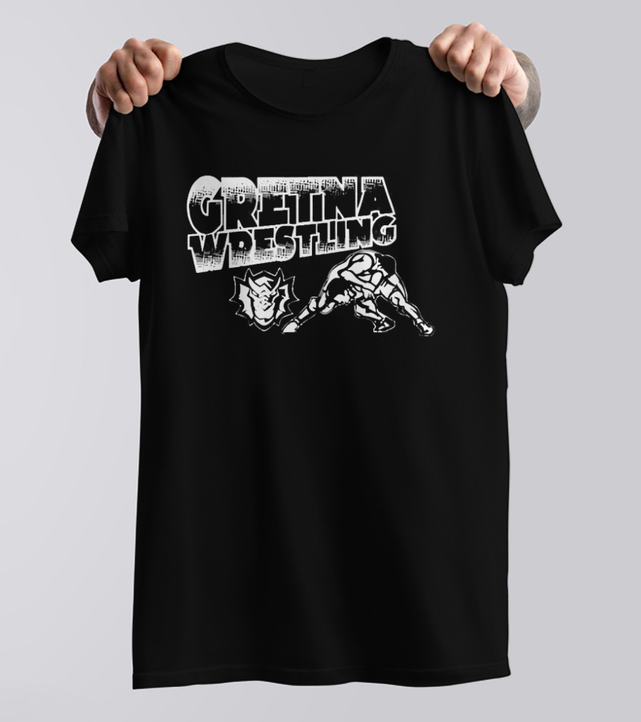 Gretina Wrestling Rise As One Rhino Grappling Strength T-Shirt