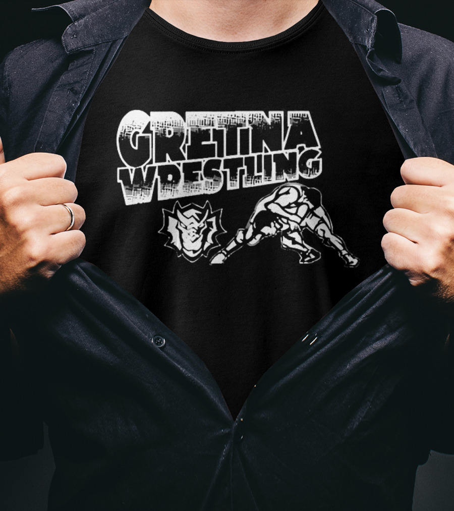 Gretina Wrestling Rise As One Rhino Grappling Strength T-Shirt