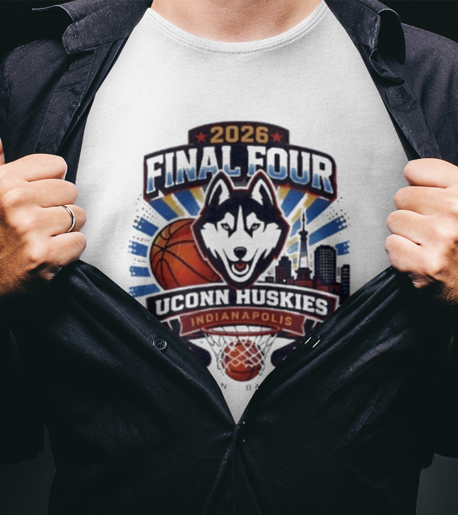 2026 Final Four Uconn Huskies Indianapolis NCAA Men's Basketball T-Shirt