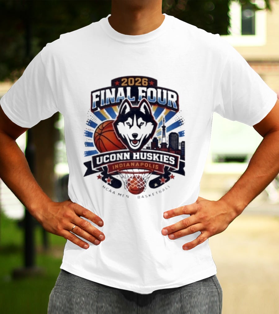 2026 Final Four Uconn Huskies Indianapolis NCAA Men's Basketball T-Shirt