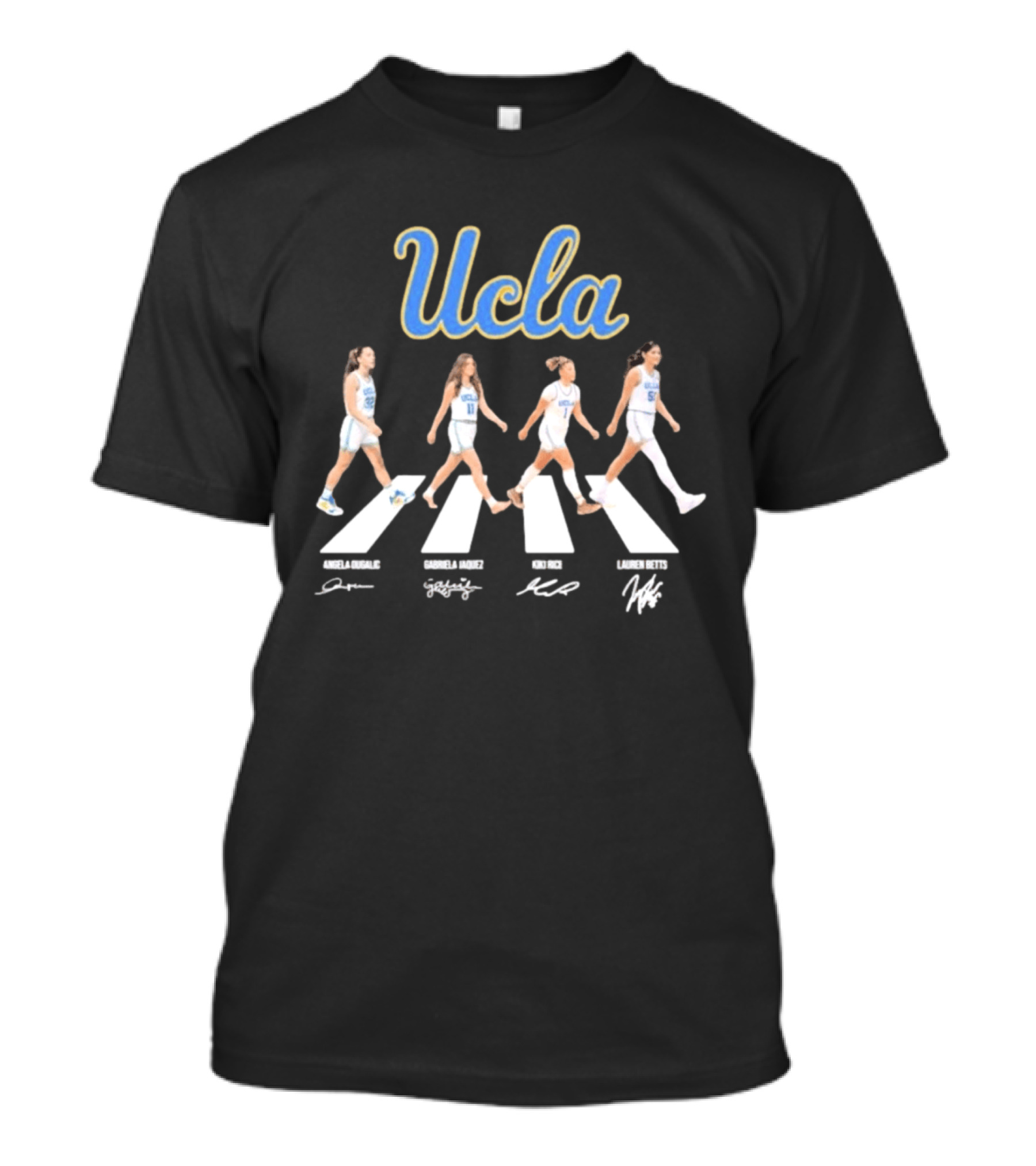UCLA Bruins Women's Basketball Abbey Road Charisma Osborne Londynn Jones Kiki Rice Lauren Betts T-Shirt