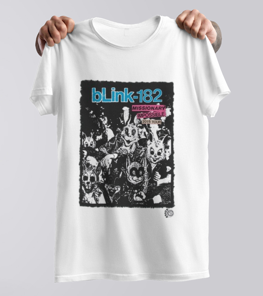 Blink 182 Missionary Impossible 2025 Tour Horror Rabbit Surrealist Band T-Shirt