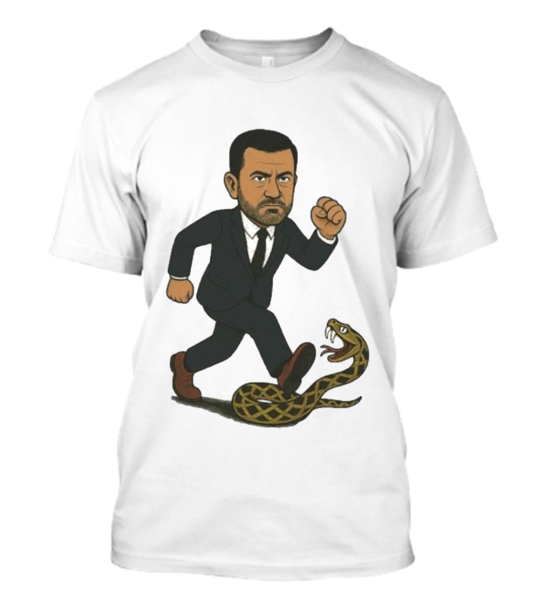 Keep On Treadin' Jimmy Kimmel Snake Suit Punch T-Shirt