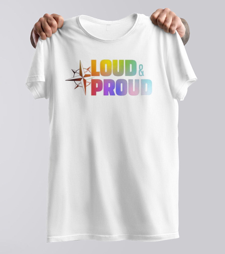 Loud & Proud Mariners Pride Month Compass Rose T-Shirt