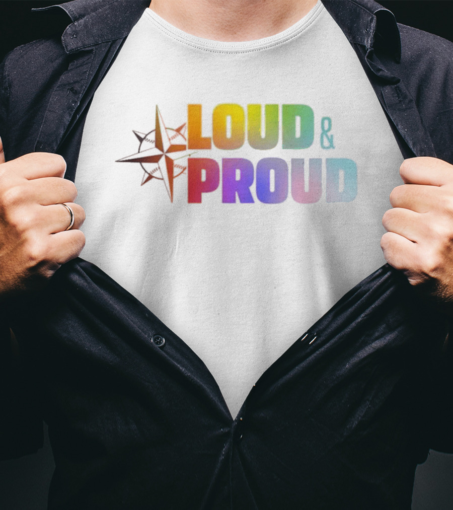 Loud & Proud Mariners Pride Month Compass Rose T-Shirt