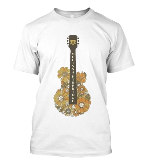Melissa Etheridge Floral Guitar Art With Flowers T-Shirt