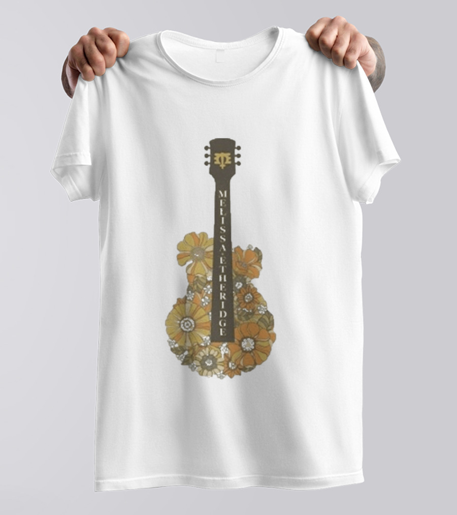 Melissa Etheridge Floral Guitar Art With Flowers T-Shirt