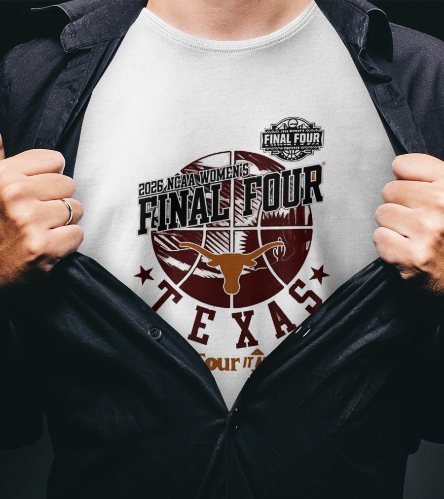 Texas Longhorns NCAA Women's Basketball Final Four 2026 Four It All T-Shirt