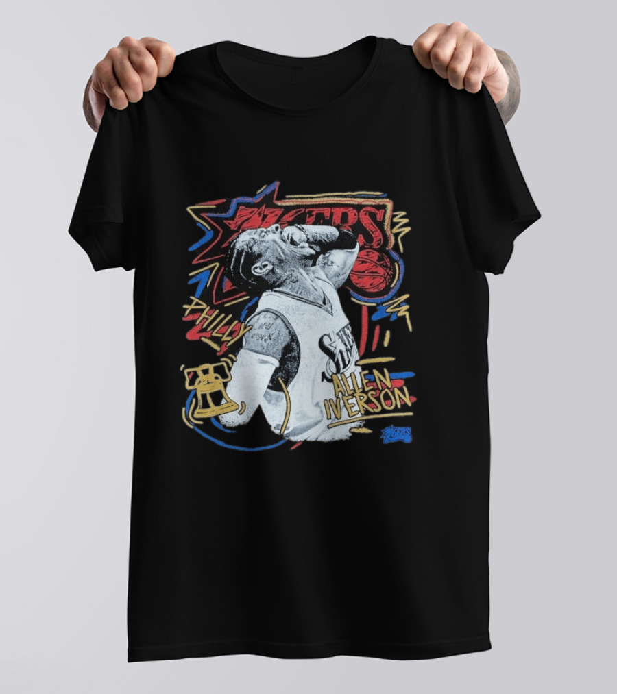 Philadelphia 76ers Allen Iverson Philly Mitchell Ness Chalked Up T-Shirt