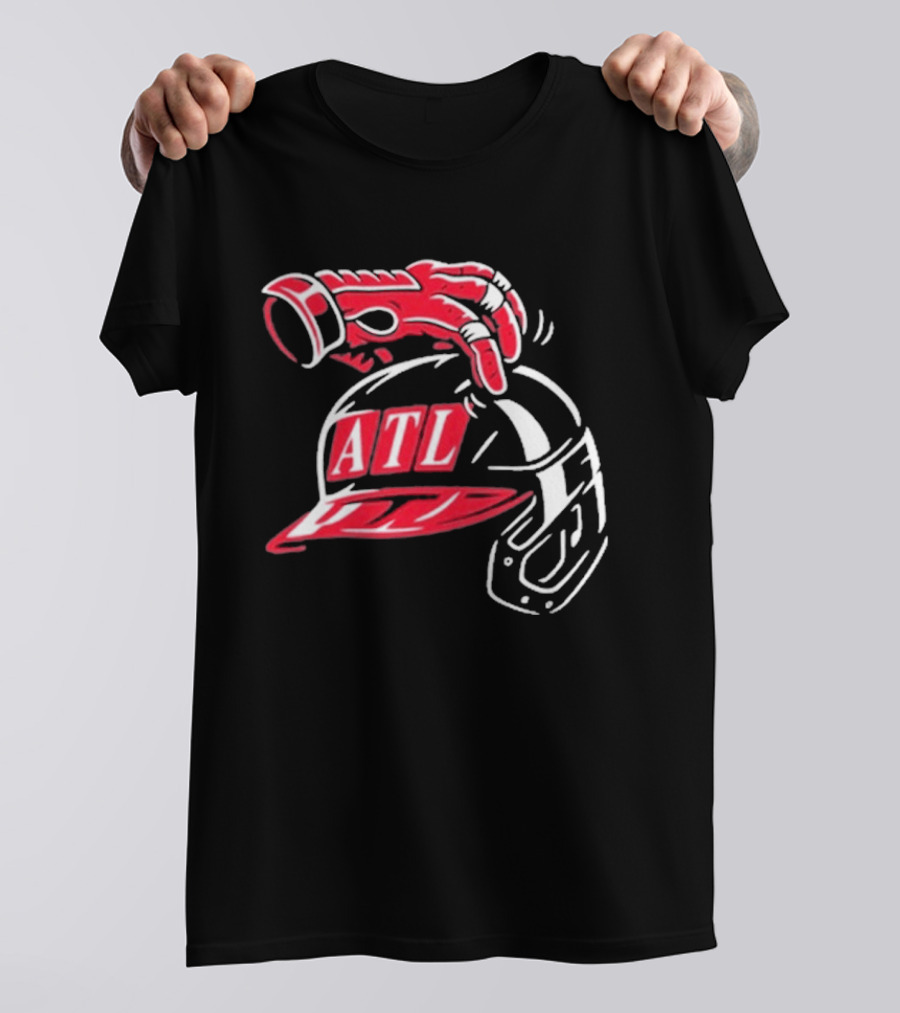 ATL Helmet Red Hand Scratch T-Shirt