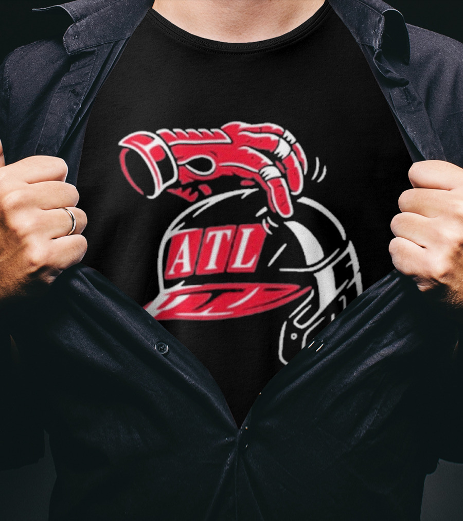 ATL Helmet Red Hand Scratch T-Shirt