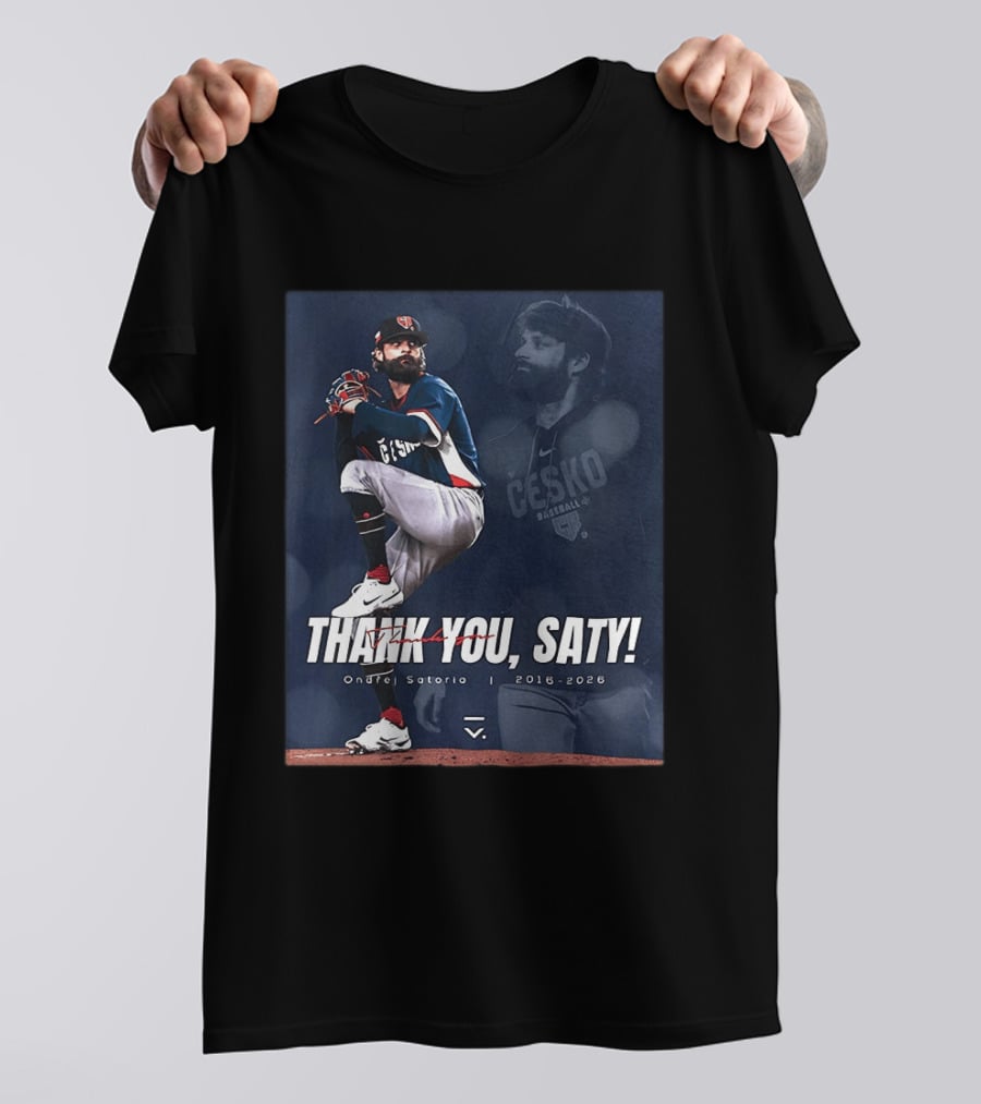Thank You Saty Ondrej Satoria Cesko Baseball 2016 2026 T-Shirt