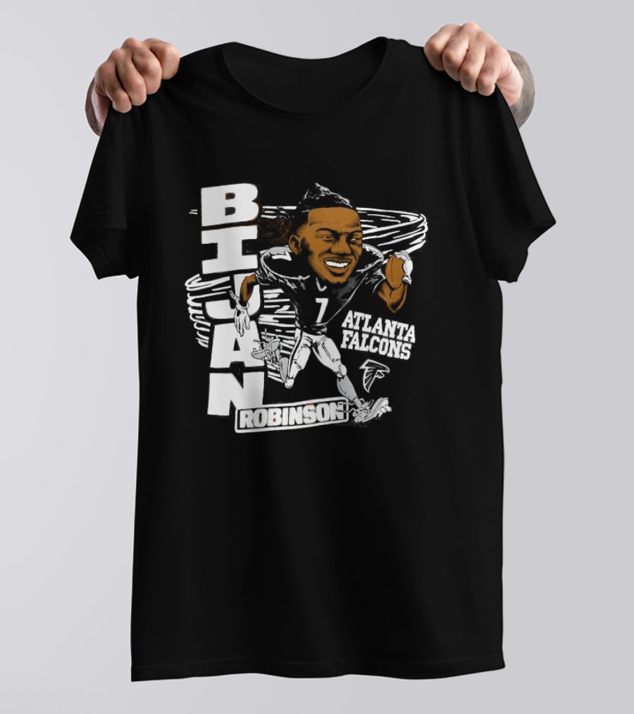 Bijan Robinson Atlanta Falcons Caricature 2025 T-Shirt