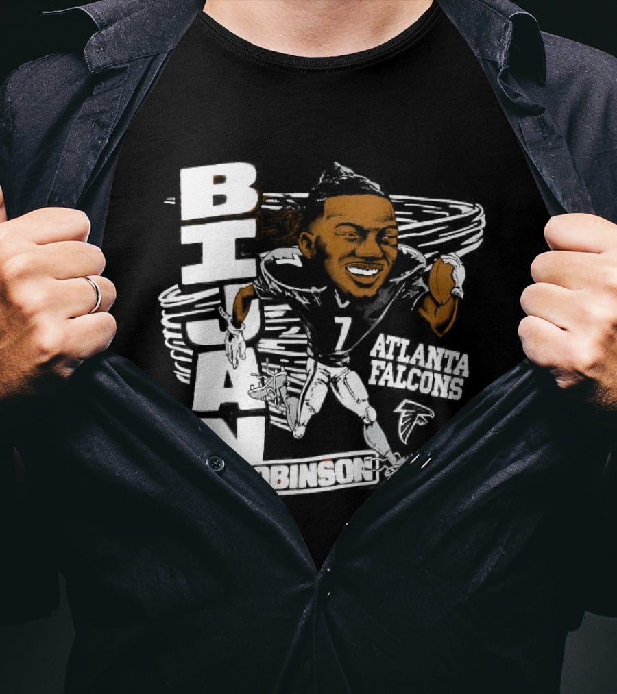 Bijan Robinson Atlanta Falcons Caricature 2025 T-Shirt