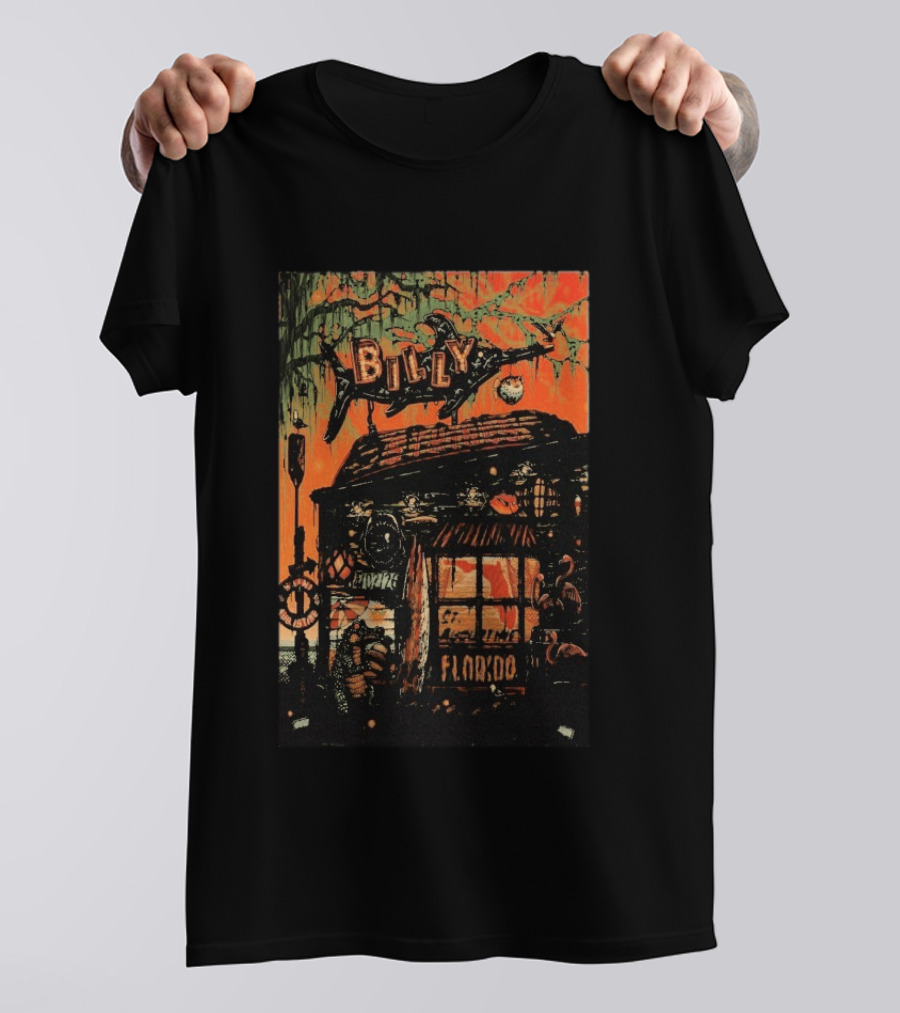 Billy Strings Saint Augustine FL April 2 2026 Amphitheatre Tour Retro Florida Swamp Shack Scene T-Shirt