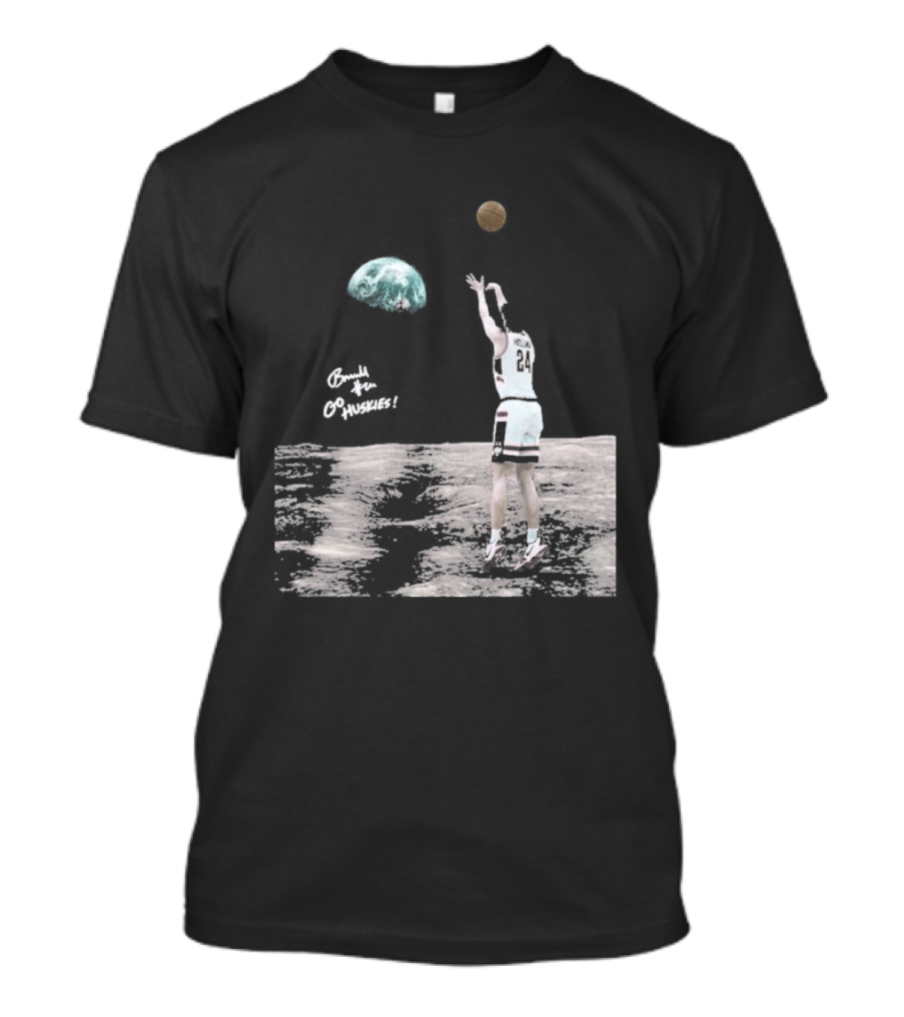 Braylon Mullins UConn Moon Shot Basketball Slam Dunk T-Shirt