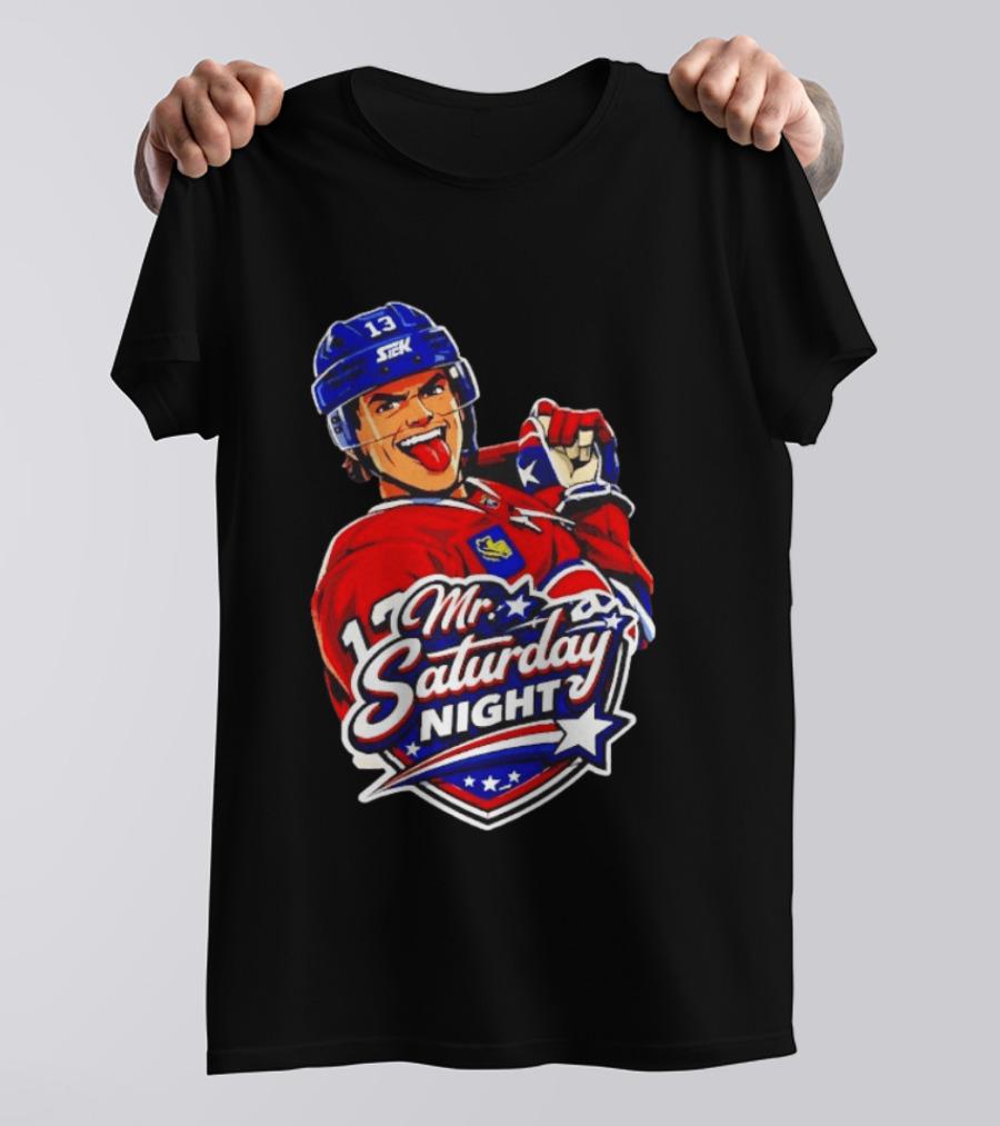 Mr. Saturday Night Cole Caufield Montreal Canadiens Hockey Player Celebration T-Shirt