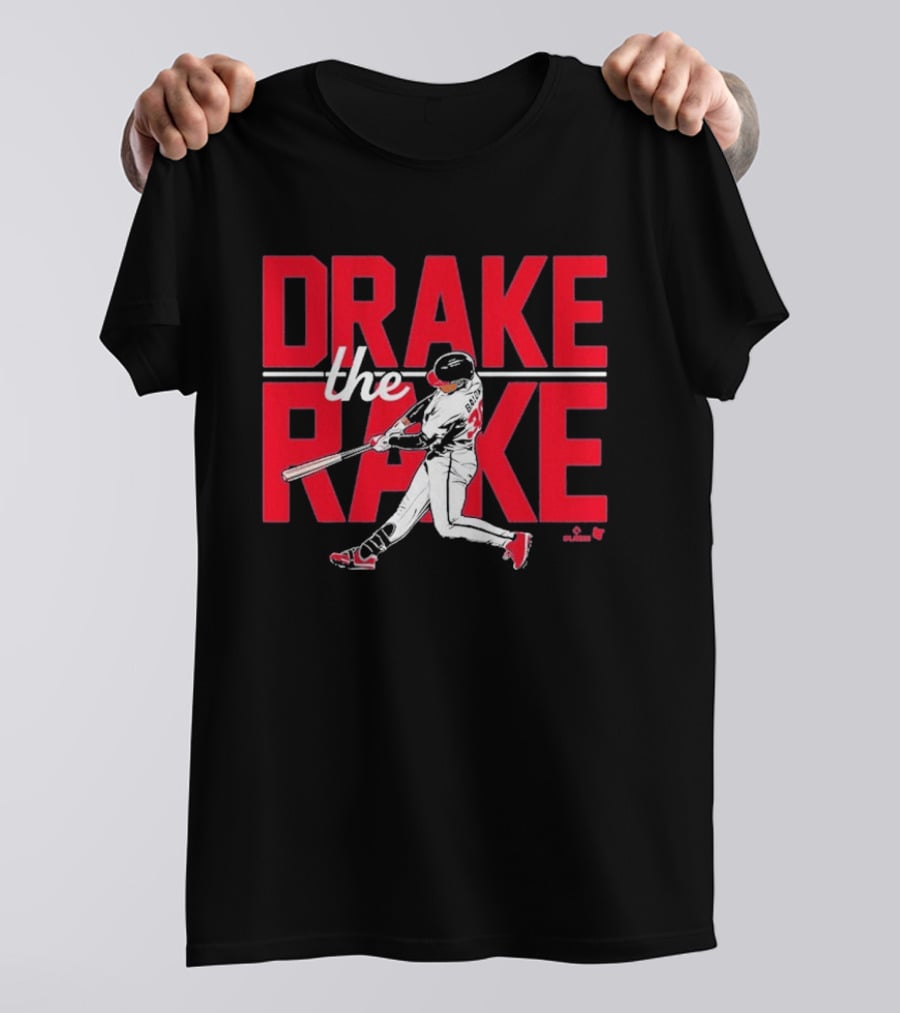 Drake Baldwin The Rake Baseball Player Swinging Bat T-Shirt
