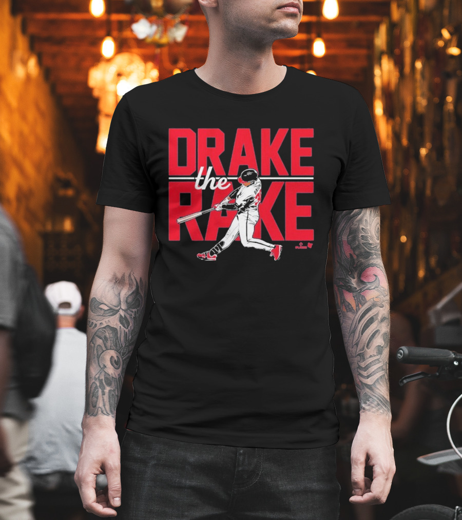 Drake Baldwin The Rake Baseball Player Swinging Bat T-Shirt
