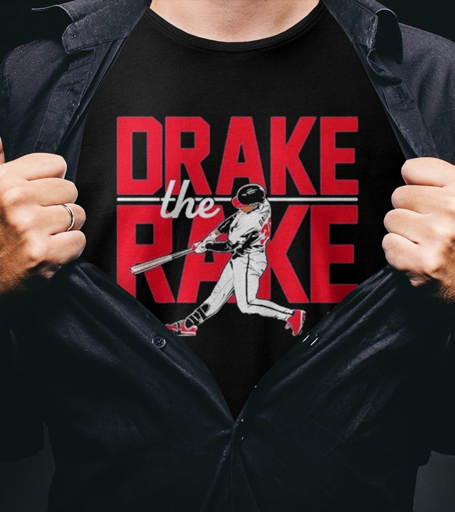 Drake Baldwin The Rake Baseball Player Swinging Bat T-Shirt