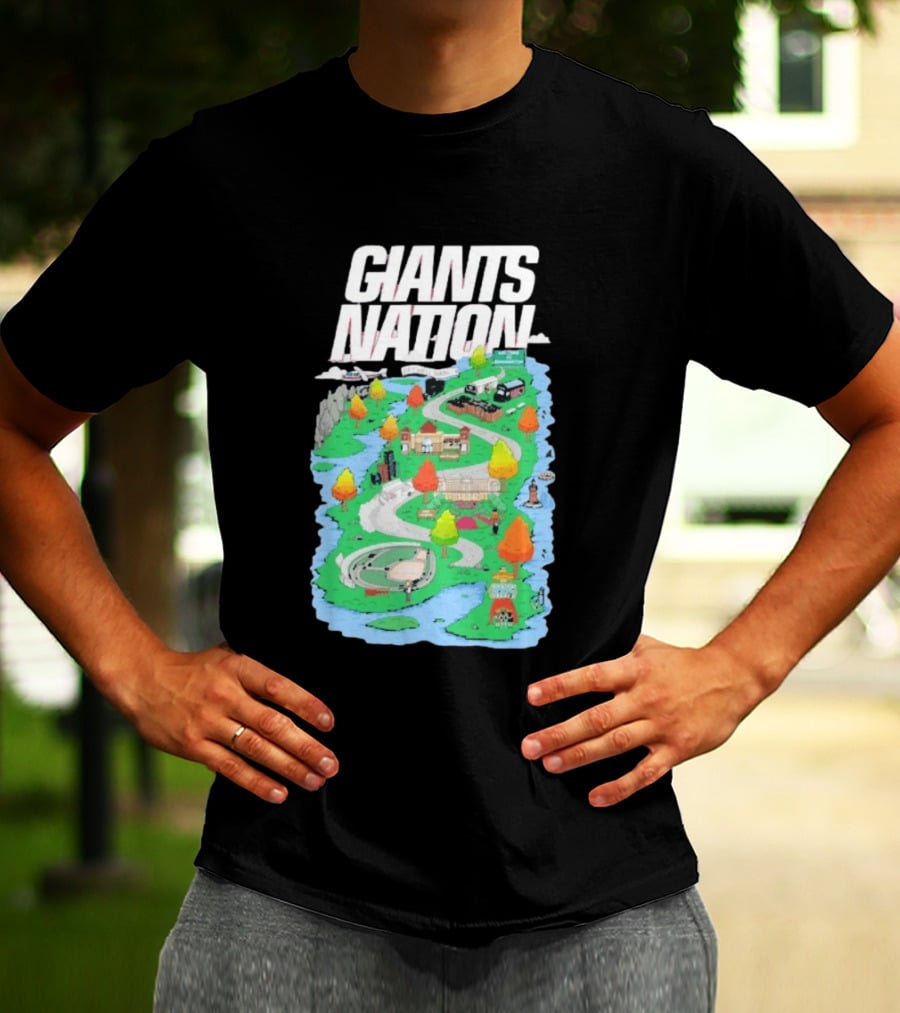 New York Giants Nation Roadmap Scenic Tour T-Shirt