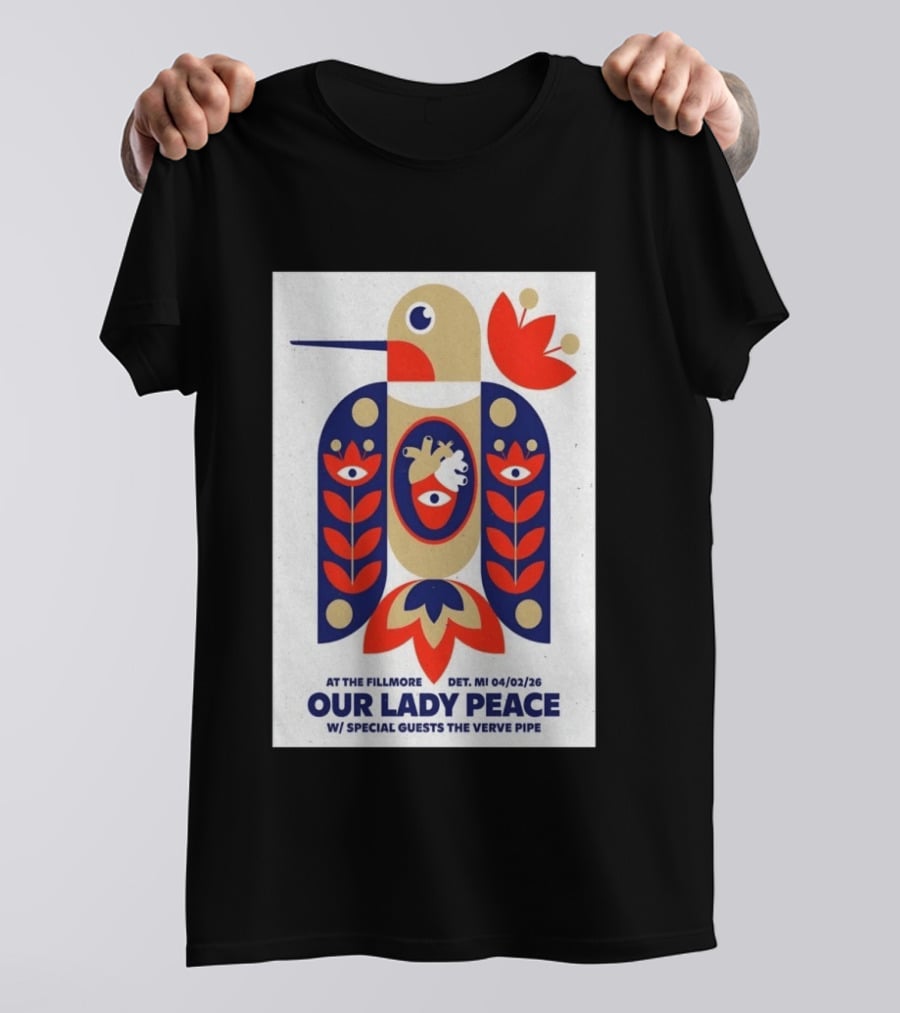 Our Lady Peace At The Fillmore Detroit April 2 2026 With Special Guests The Verve Pipe T-Shirt