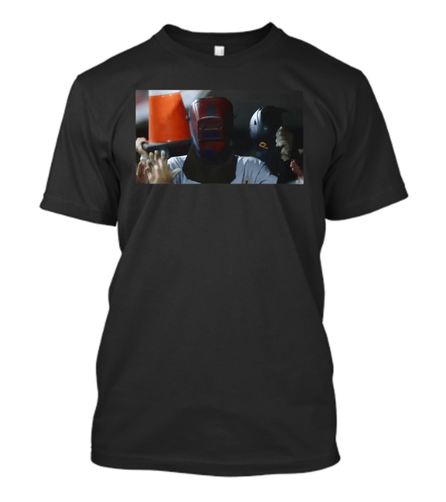 Pittsburgh Pirates Celebrate With Orange Cone And Welding Mask T-Shirt