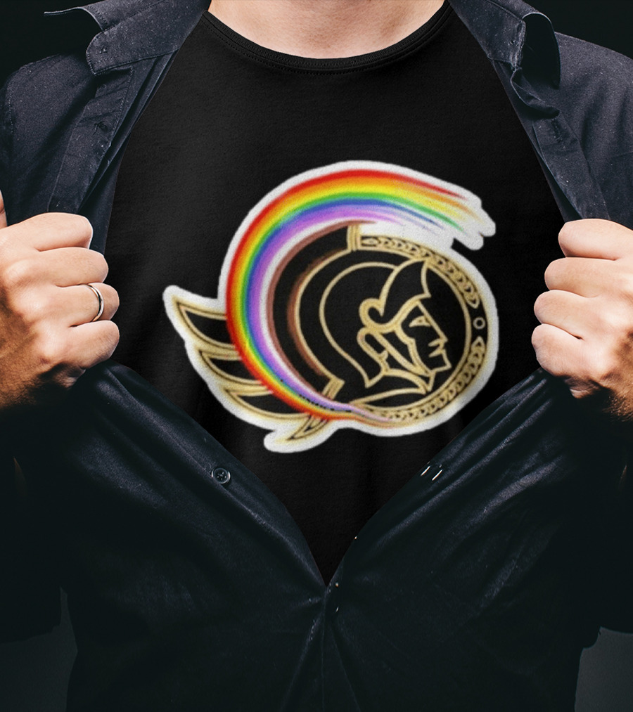 Rachel Reid Ottawa Senators Pride Night Rainbow T-Shirt