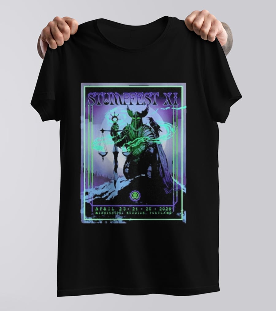 Stumpfest XI Concert Tour April 23 24 25 2026 Mississippi Studios Portland Viking Raven Mythology T-Shirt