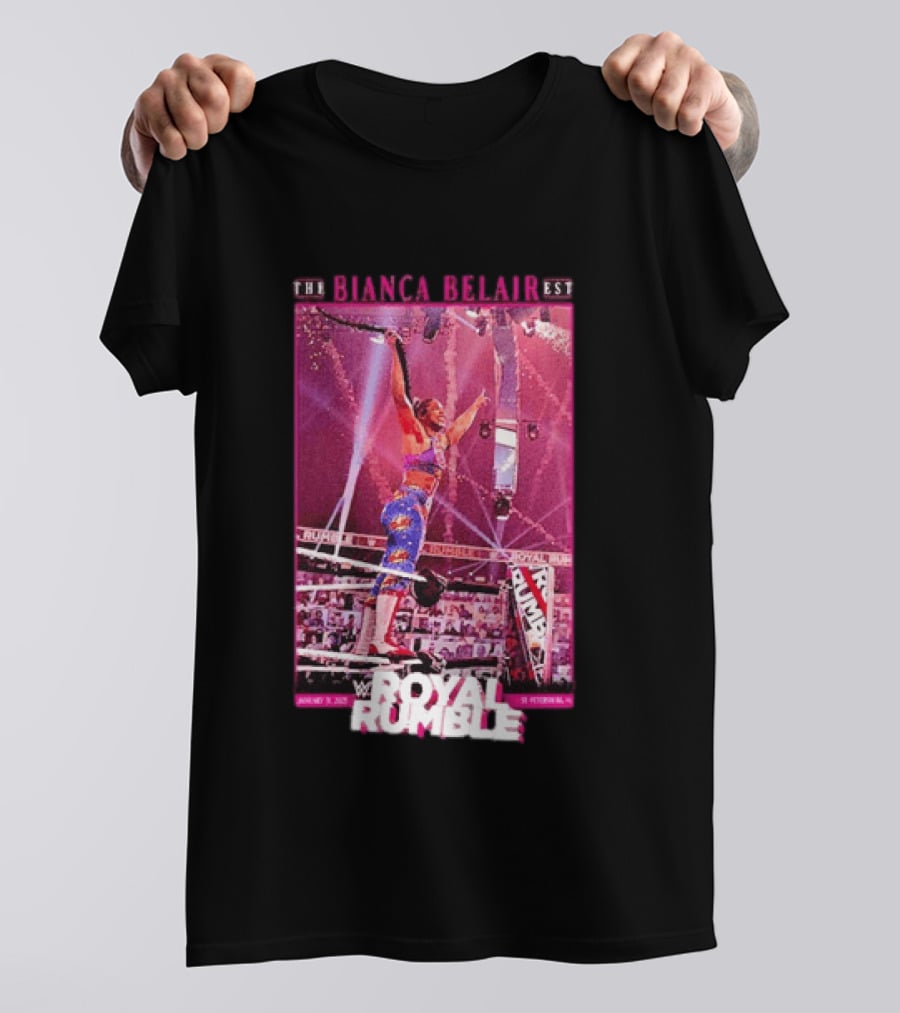 The EST WWE Bianca Belair Royal Rumble January 31 2021 St Petersburg Florida T-Shirt
