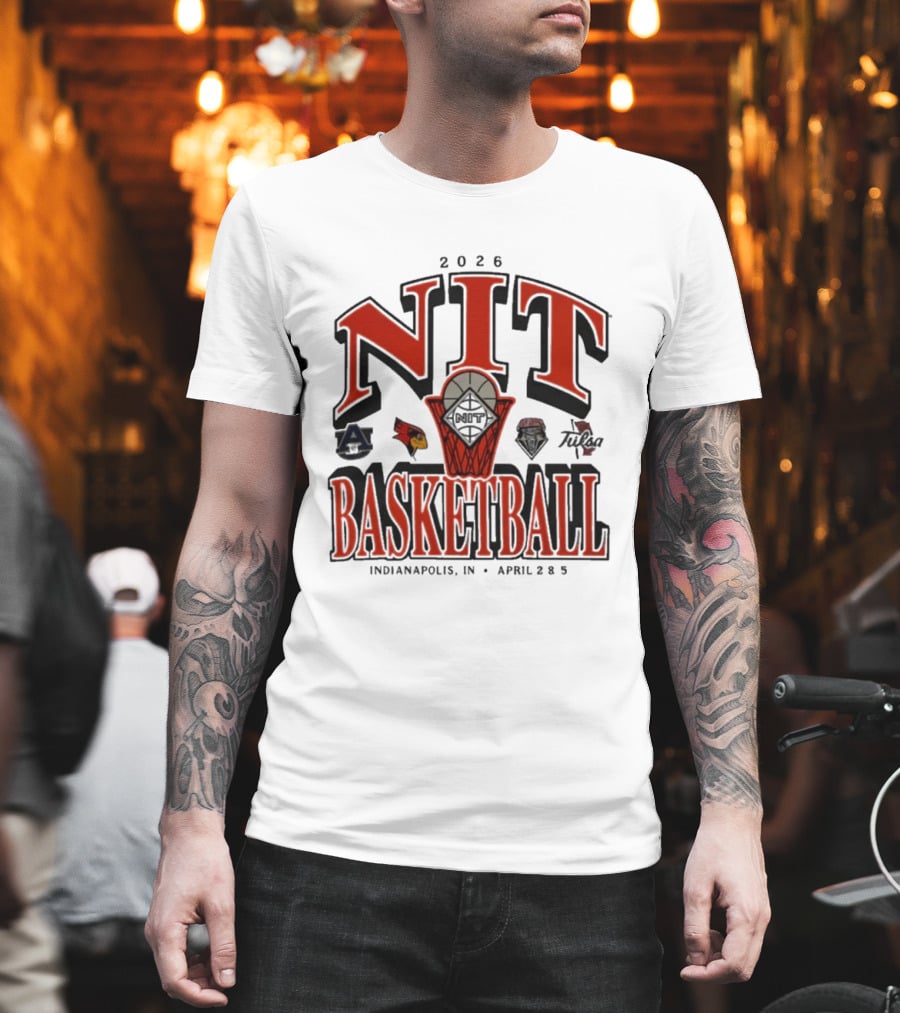 2026 NIT Basketball Indianapolis April 2 5 With Team Logos T-Shirt